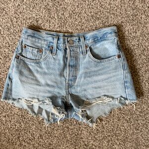 Levi's Light Blue 501 Jean Shorts
